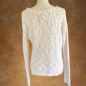 Cyrus i Jeans by Buffalo Cream Open Knit Sweater Women’s Small Long Sleeve Sz S